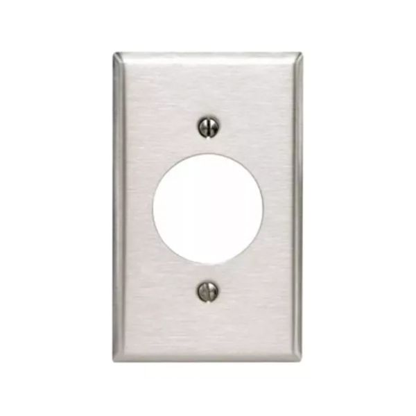Placa para receptáculo, acero inoxidable magnético. 84028-000 Leviton