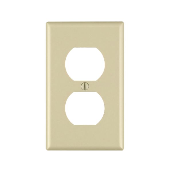 Placa para receptáculo dúplex, marfil. 86003-000 Leviton