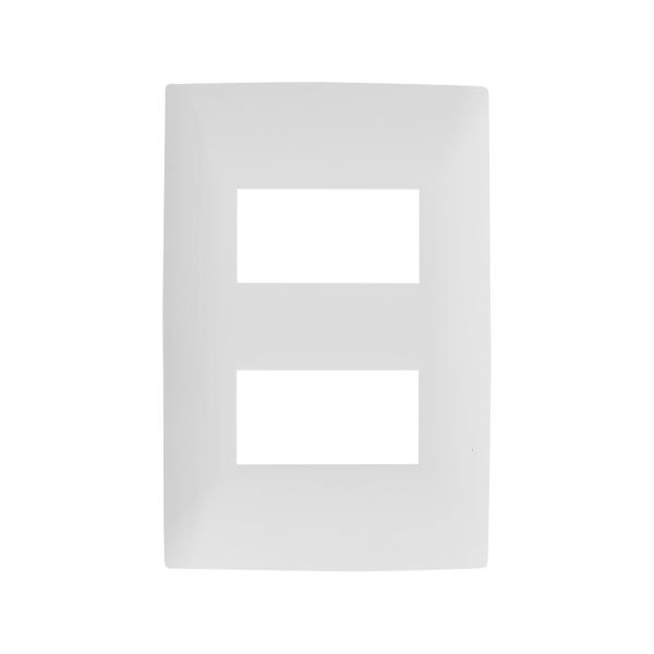 Placa de 2 módulos, blanco. CC0-PLA02-00W Leviton