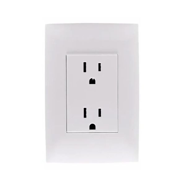 Contacto dúplex con conexión a tierra, blanco. CC0-TCT2P-00W Leviton