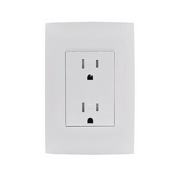 Contacto dúplex con conexión a tierra, 15 A, blanco. CC0-TRDPT-00W Leviton