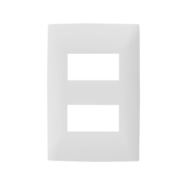 Placa de 2 módulos, blanco. CI0-PLA02-BLA Leviton