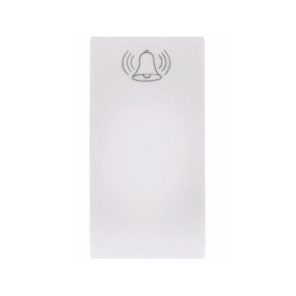 Timbre pulsador con simbolo, 10 A, blanco. CI0-PULSE-BLA Leviton