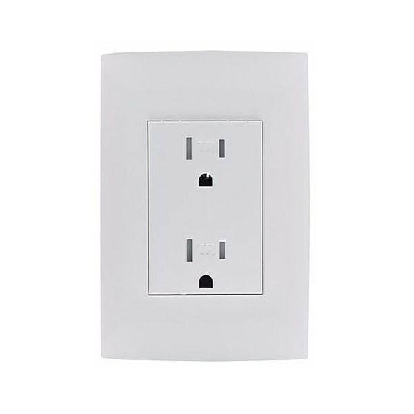 Receptáculo con placa dúplex, entrada a tierra, blanco. CI0-TRDPT-BLA Leviton