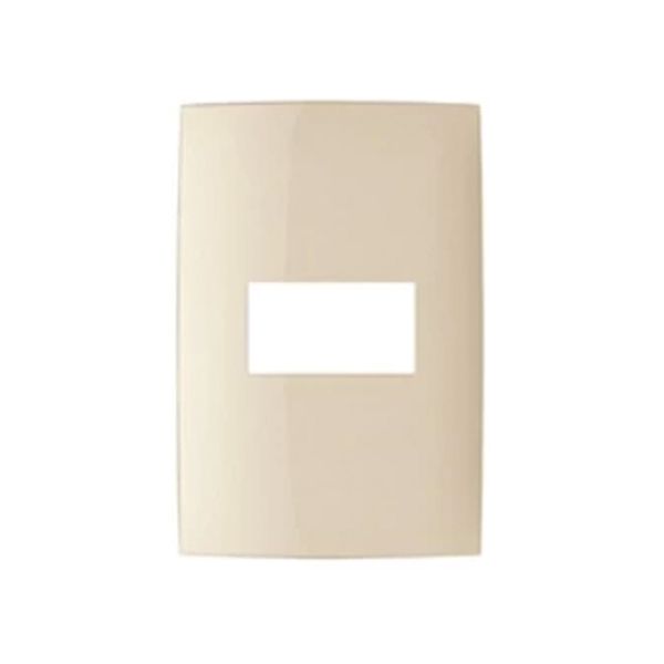 Placa de 1 módulo, marfil. CI1-PLA01-MAR Leviton