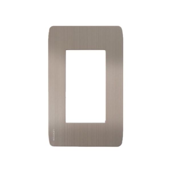 Placa decorativa de 3 módulos, acero inoxidable. L33-28000-02G Leviton