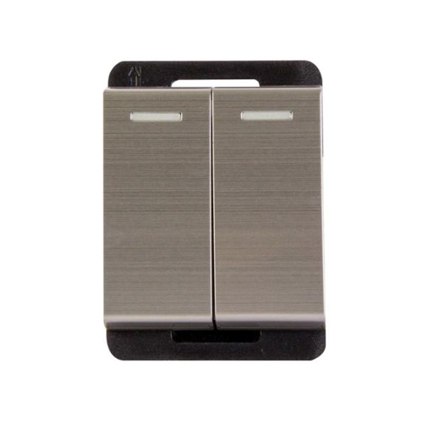 Interruptor doble 1/2", 3 vías, 10 A, acero. L43-INTR3-0DS Leviton