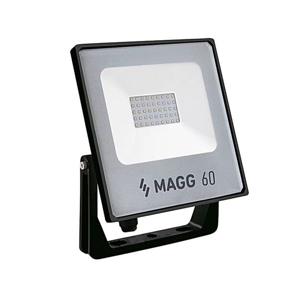 Proyector LED de exterior, 60 W, 6000 K, negro. L7492-330 Magg.