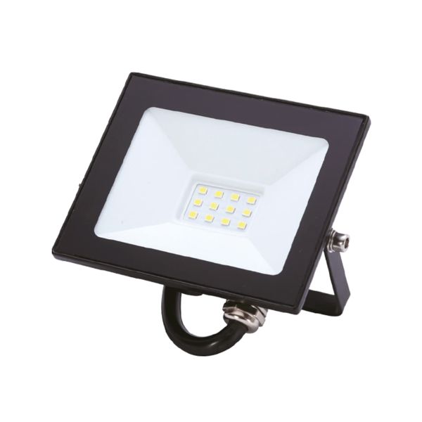 Reflector LED de exterior, 10 W, negro. R10N-C Megamex