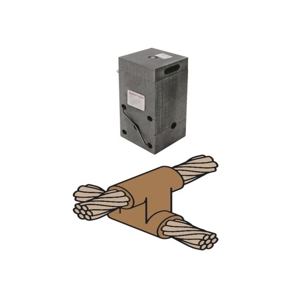 Molde "X" conexión cable a cable, calibre 4/0. B2707 Burndy by Hubbell