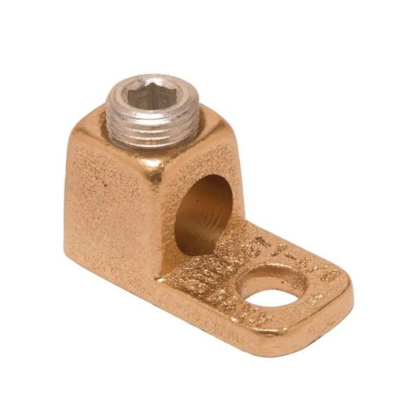 Conector, de orejeta, atornillable, de fijación, cobre, zapata mec. Cal. 4-1/0. KA-25 Burndy by Hubbell