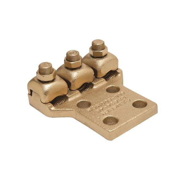 Zapata mecánica calibre 400-500 kcmil, para tres conductores. Q3A34-4N Burndy by Hubbell