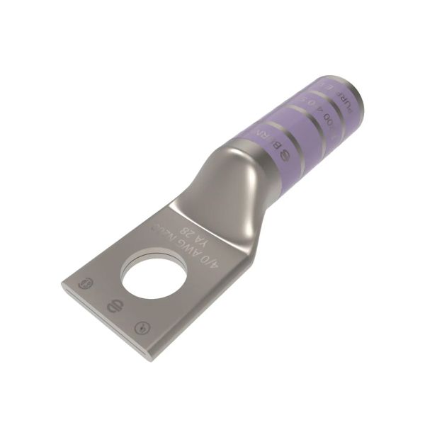 Zapata de compresión, calibre 4/0, 1 barreno. YA28-TC38 Burndy by Hubbell