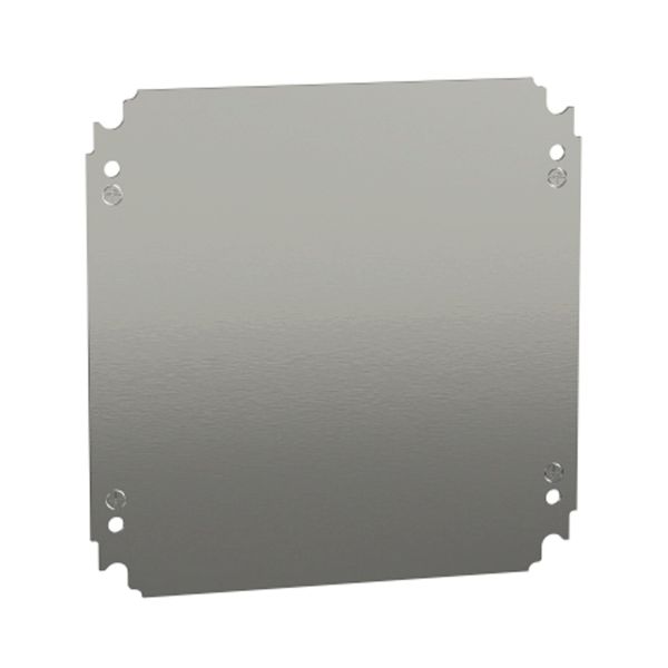 Placa montable de metal, 300x300. NSYMM33 Schneider Electric