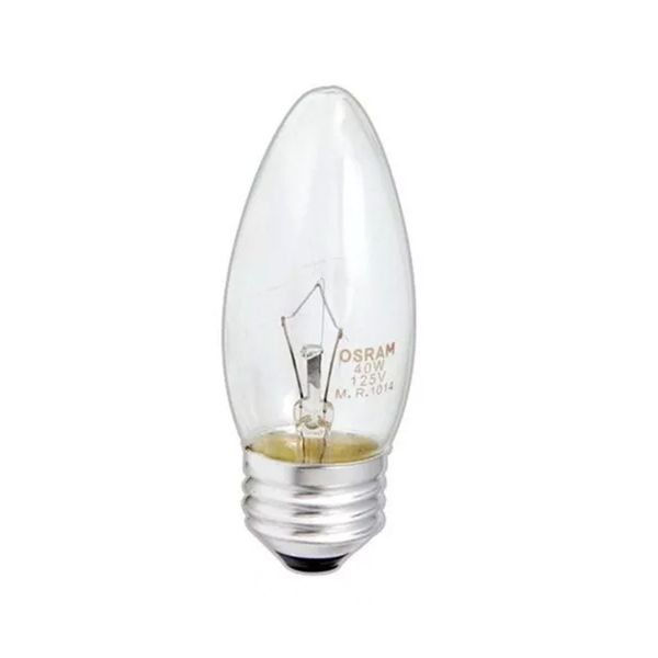 Foco incandescente decorativo, tipo vela, 40 W. 87383 Ledvance