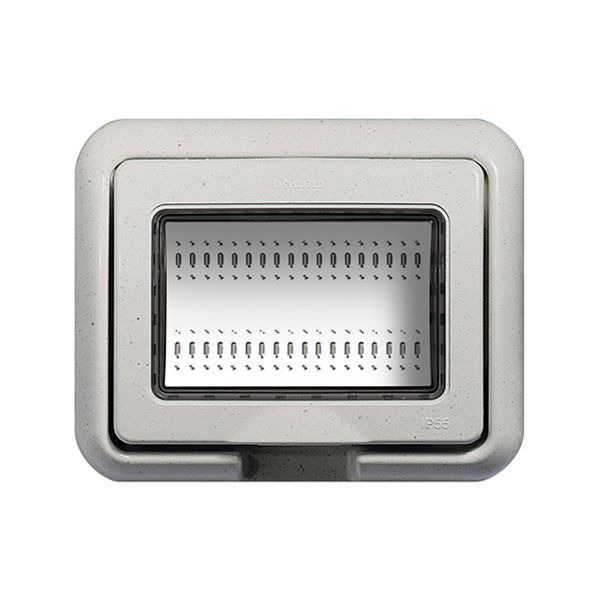 Placa para intemperie, 3 módulos, blanco. 24603N Bticino