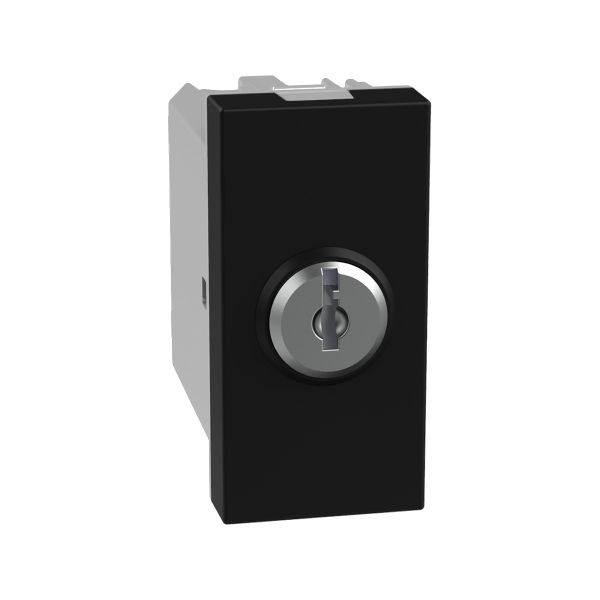 Interruptor bipolar con llave, 16 AX, 127-277 V, negro mate. JB4022Q Bticino