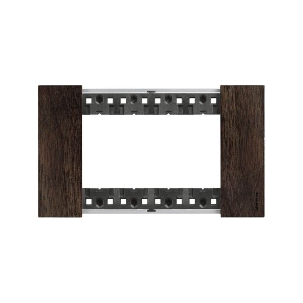 Placa de 4 módulos, nogal. KA4804LG Bticino