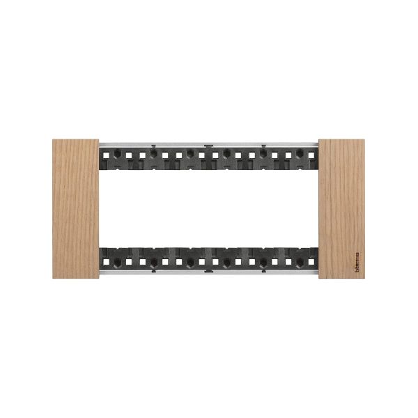 Placa de 6 módulos, roble. KA4806LM Bticino
