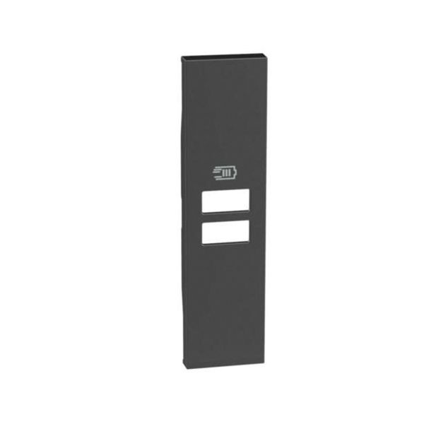 Cubretecla para 2 cargadores USB, negro. KG13C Bticino