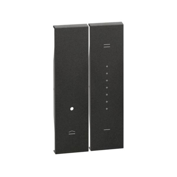Cubretecla dimmer de 2 módulos, negro. KG19 Bticino