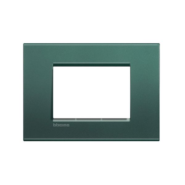 Placa rectangular de 3 módulos, park. LNA4803PK Bticino