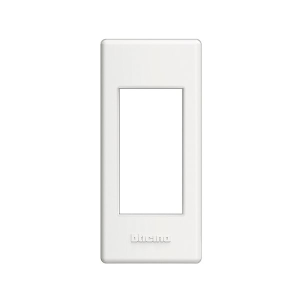 Placa cancel de 1 módulo, blanco. LND4811BI Bticino