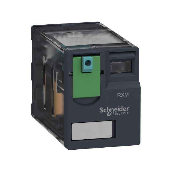 Relevador Zelio, 2 CA, 24 V CD sin LED RXM2AB1BD Schneider Electric