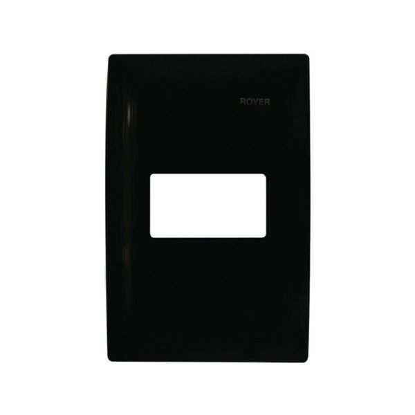 Placa de 1 módulo horizontal, negro. 100-6201BK Royer