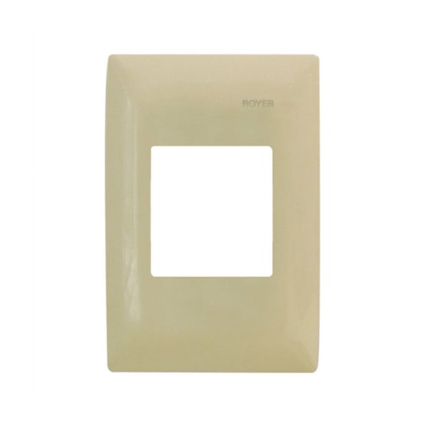 Placa de 2 módulos juntos, marfil. 100-6203S Royer