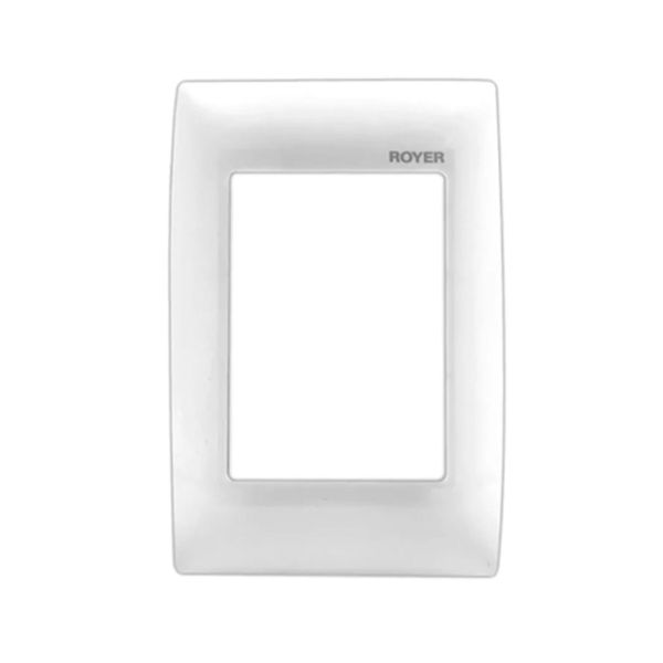 Placa de 2 módulos juntos, 12 x 8 x 2 cm, blanco. 100-6203W Royer