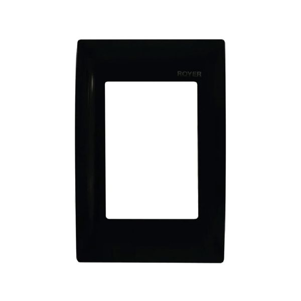 Placa de 3 módulos horizontales, negro. 100-6204BK Royer