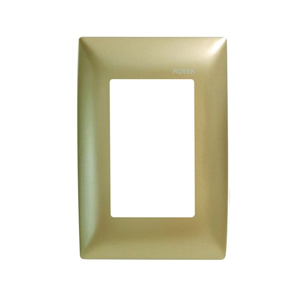 Placa de 3 módulos, 12 x 8 x 2 cm, champange. 100-6204CH Royer