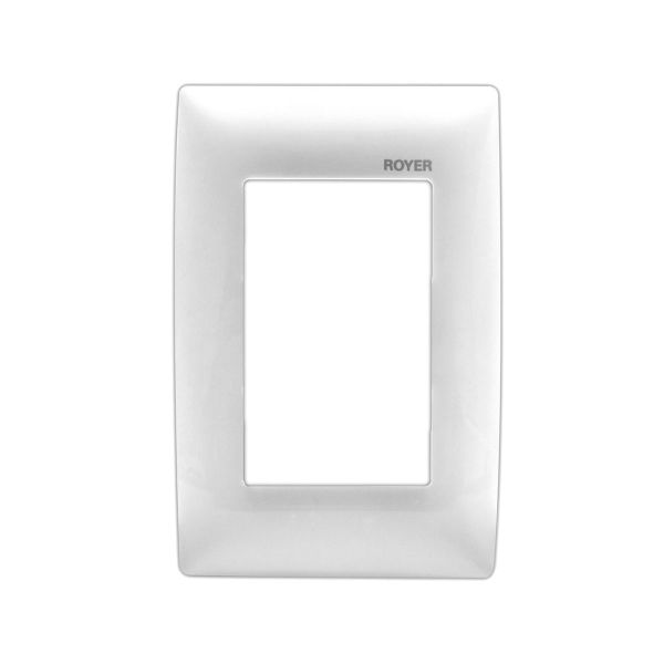 Placa de 3 módulos, blanco. 100-6204W Royer