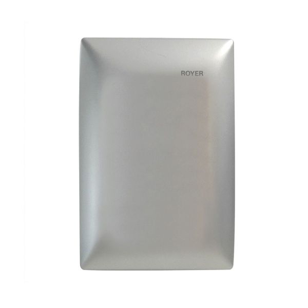 Placa ciega con soporte, plata. 100-6206S Royer