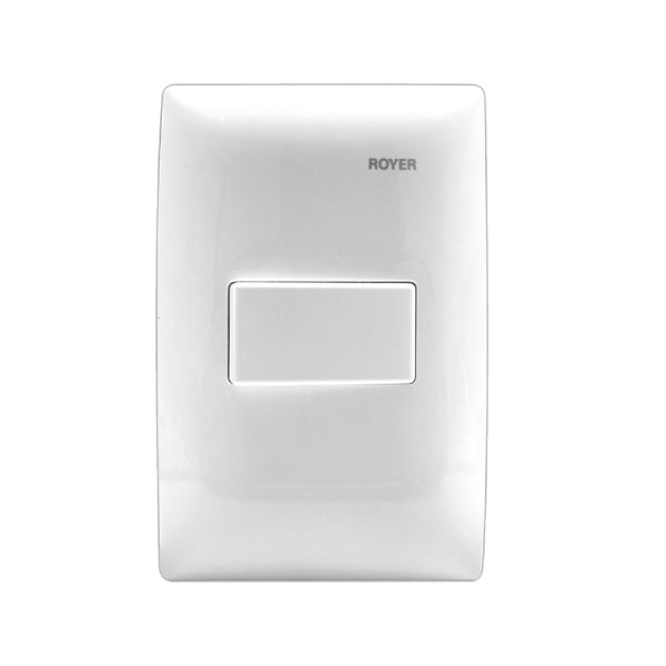 Placa de 1 módulo con interruptor sencillo, 10 A, blanco. 100-6211WP Royer