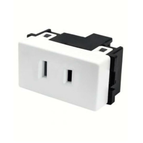 Contacto sencillo individual, 2 polos, blanco, 15 A. 100-6243W Royer