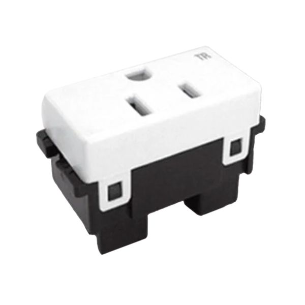 Contacto sencillo de 2 polos + tierra, 15 A. 100-6248W Royer