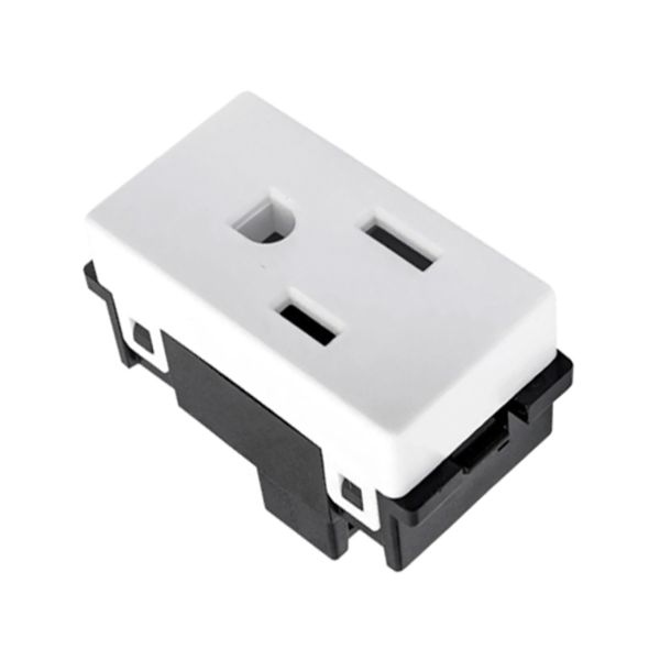 Contacto sencillo de 2 polos + tierra, 15 A, blanco. 100-6249W Royer