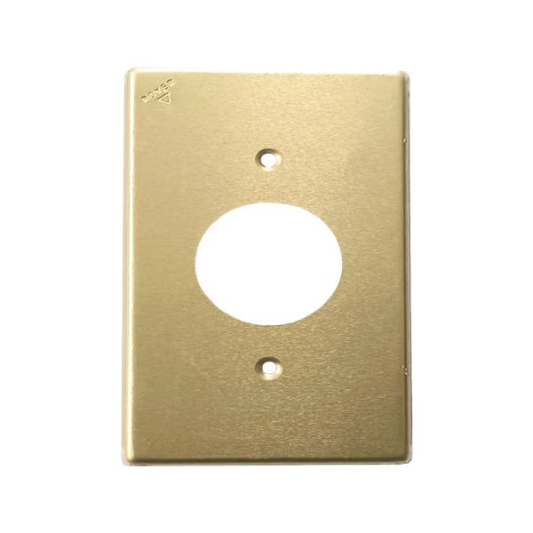 Placa para contacto de seguridad, aluminio, dorado. 358 Royer