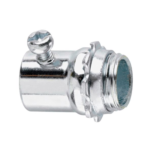 Conector de fijación 3/4", sin aislamiento, acero. 451 Royer