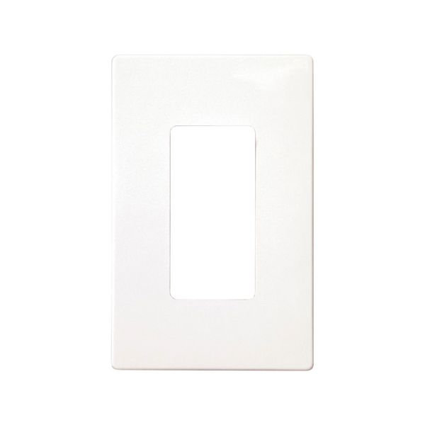 Placa de 1 módulo sin tornillos, policarbonato, blanco. PJS26W Royer