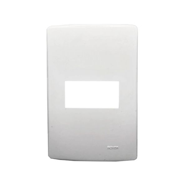 Placa de 1 módulo horizontal, blanco. RH-6001W Royer