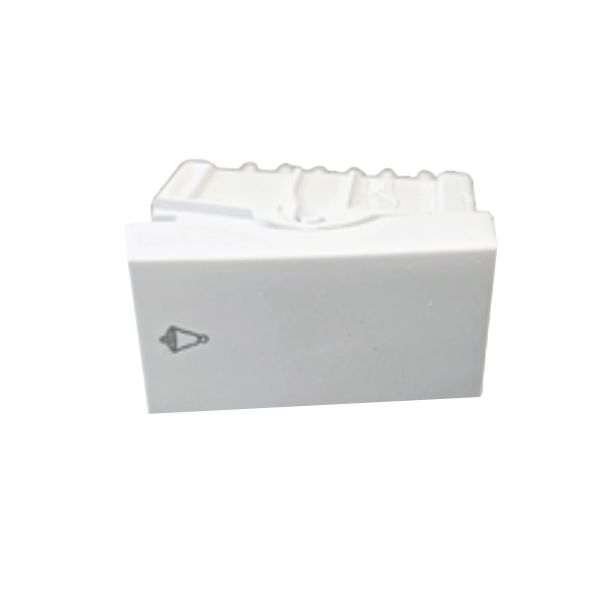 Interruptor botón timbre, 10 A, 125/250 V, blanco. RH-6102W Royer