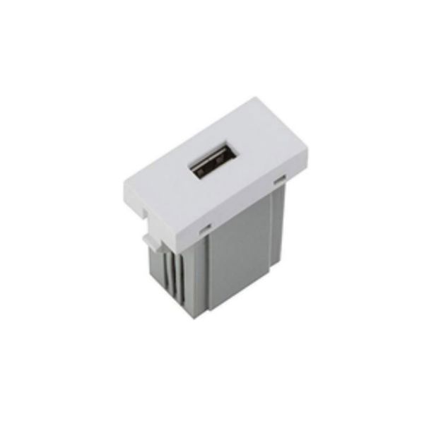 Módulo conector USB, 2.0 A, 5 VDC, blanco. RH-6300W Royer