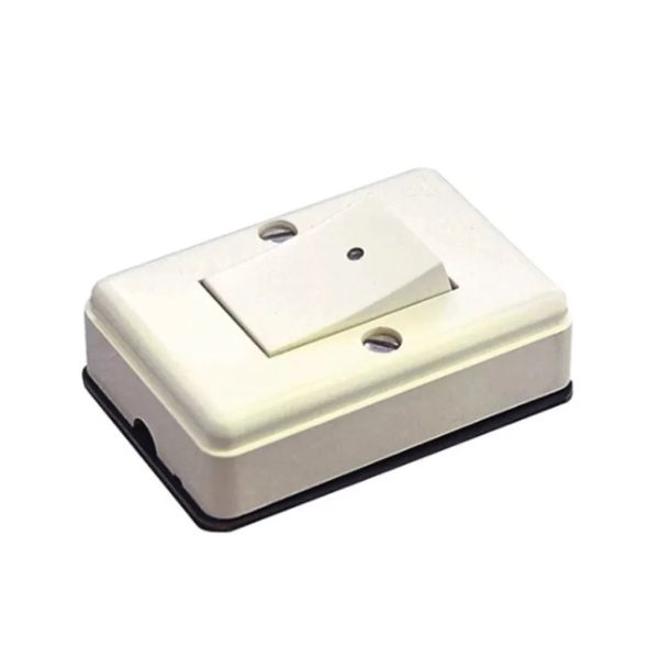 Apagador visible plano, 10 A, marfil. WD0222 Royer