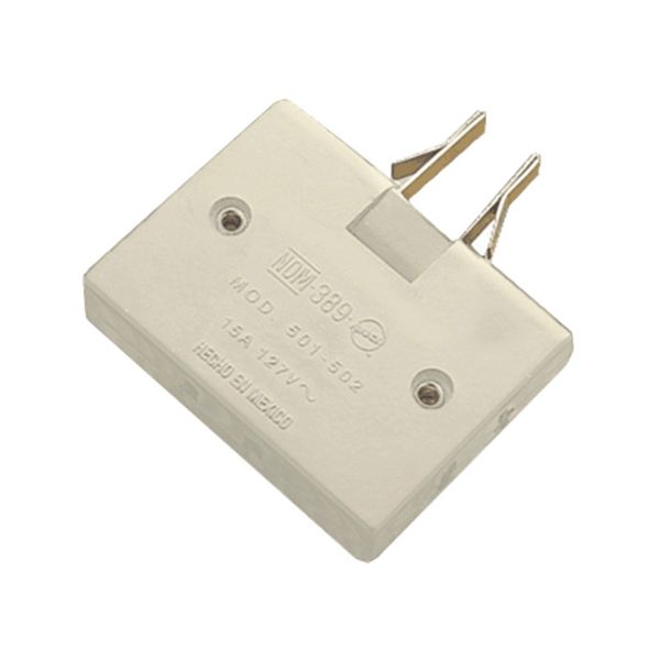 Clavija triple plana, 15 A, marfil. WD0502 Royer