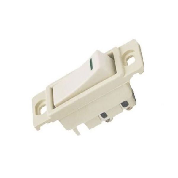 Apagador sencillo fluorescente, 10 A, 127V, blanco. RYDN6-2C40 Royer