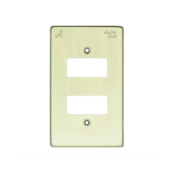 Placa de 2 módulos, aluminio, oro. WD3362 Royer