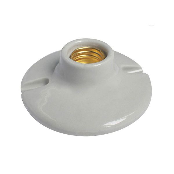 Portalámpara de base redonda, 102 mm, blanco. WD4620-C Royer